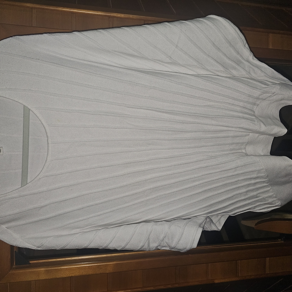 Cream Ribbed Asymmetrical Top - Picture 5 of 5